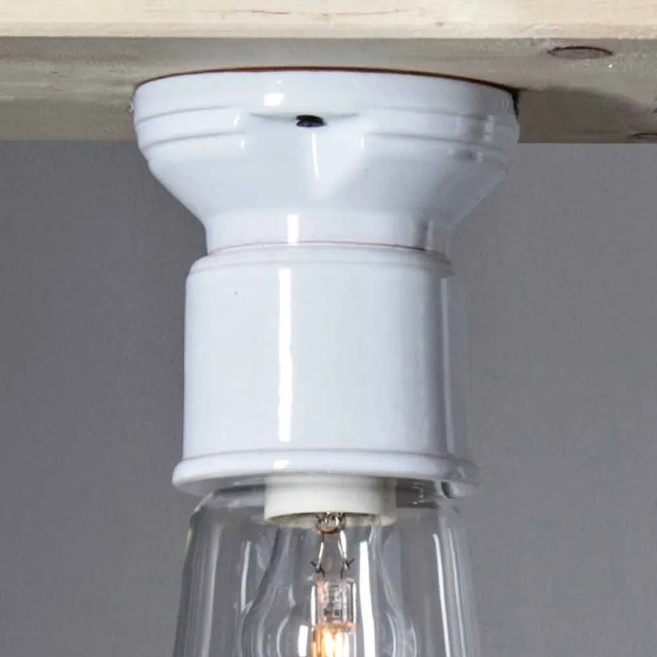 Toscot Novecento plafoniera da soffitto moderna in terracotta e vetro Viadurini