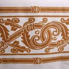 Tovaglia Artistica Stampata a Mano di Alto Artigianato Italiano in Cotone e Lino Viadurini