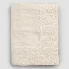 Tovaglia in Lino Bianco o Burro con Pizzo Farnese Design Rettangolare - Kippel Viadurini
