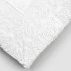 Tovaglia in Lino Rettangolare con Cornice o Pizzo Bianca di Lusso - Davinci Viadurini