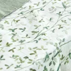 Tovaglia in Lino Stampato con Delicata Fantasia Vegetale Made in Italy - Velvet Viadurini