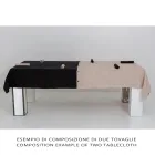 Tovaglia Lino Colorato con Asole e 12 Bottoni Lusso Componibile - Mediterranea Viadurini