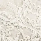 Tovaglia Rettangolare in Lino Beige con Pizzo Farnese Lusso Artigianale - Kippel Viadurini