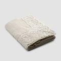 Tovaglia Rettangolare in Lino Beige con Pizzo Farnese Lusso Artigianale - Kippel