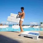 Trona poltrona galleggiante di design bianca made in Italy Viadurini