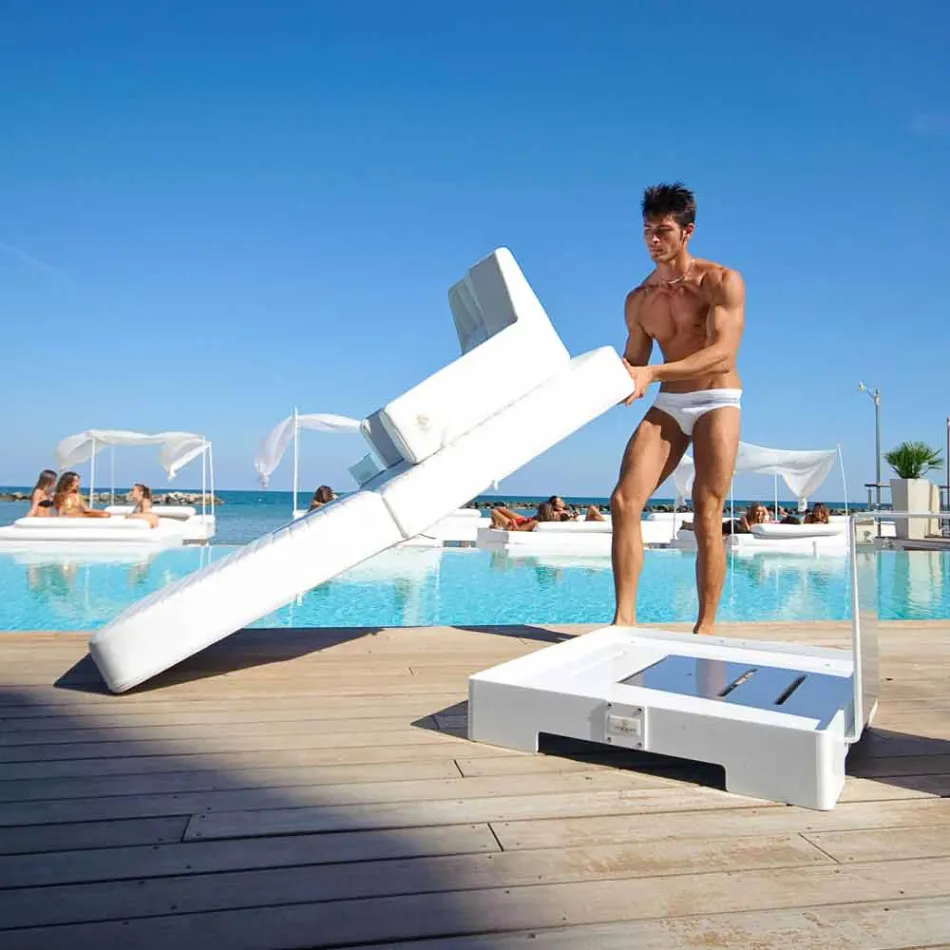 Trona poltrona galleggiante di design bianca made in Italy Viadurini