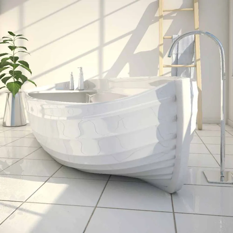 Vasca da bagno di design a forma di barca Ocean made in Italy  Viadurini