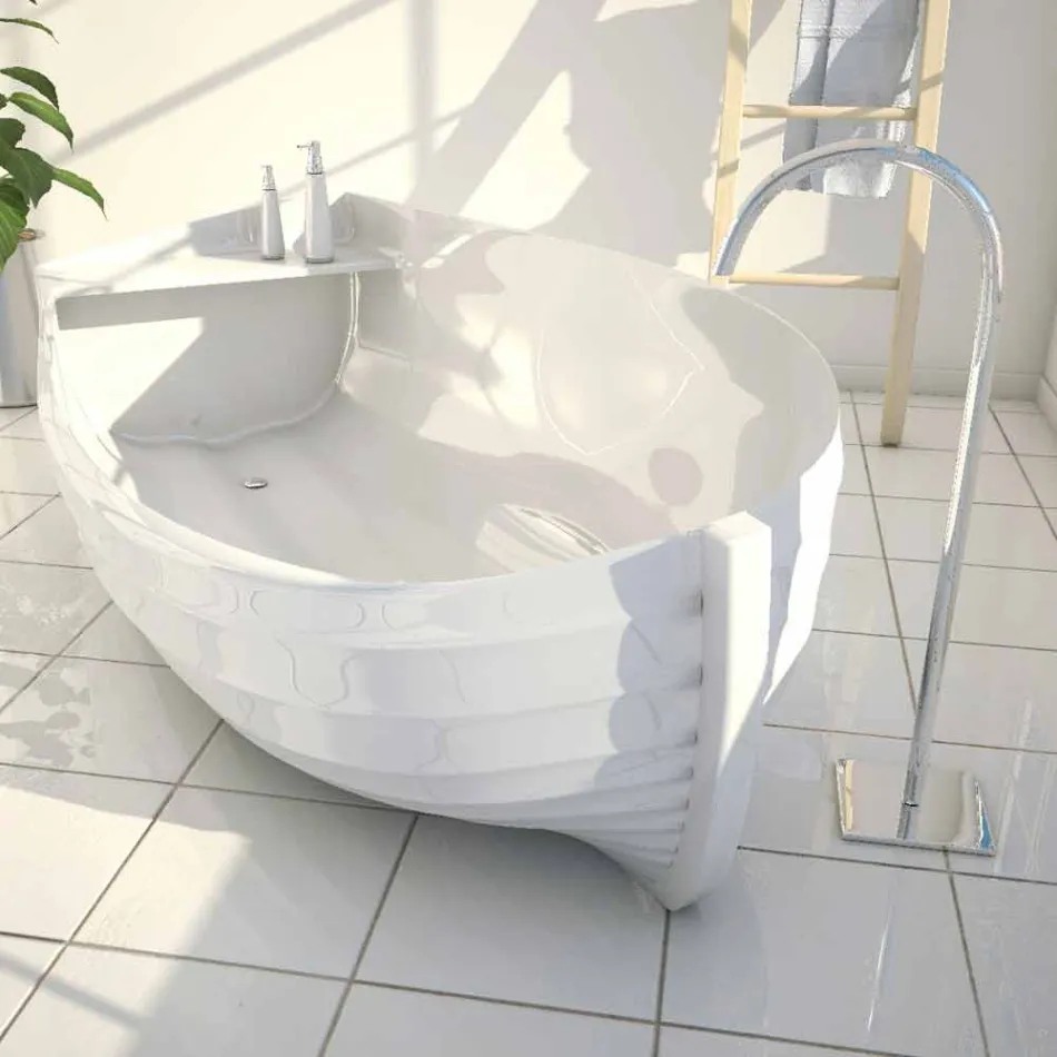 Vasca da bagno di design a forma di barca Ocean made in Italy  Viadurini