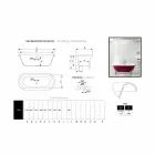 Vasca da bagno freestanding in ghisa con piedini Hall Viadurini
