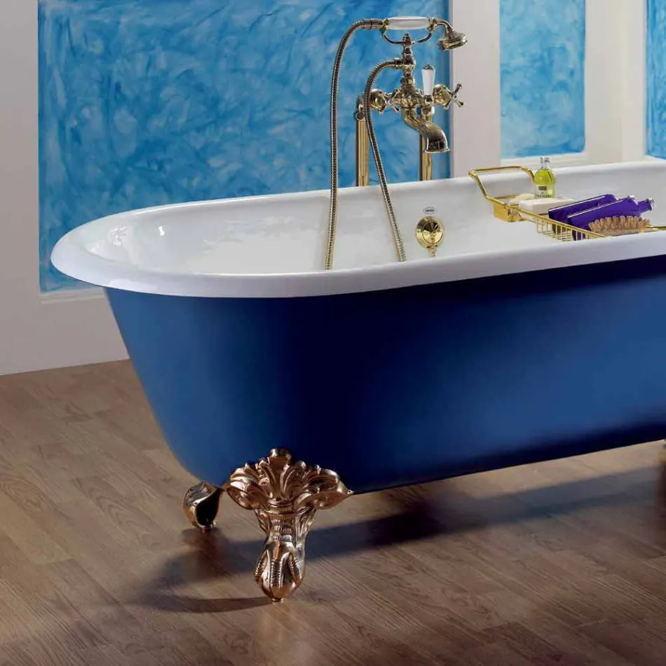 Vasca da bagno freestanding in ghisa verniciata con piedini Diane Viadurini