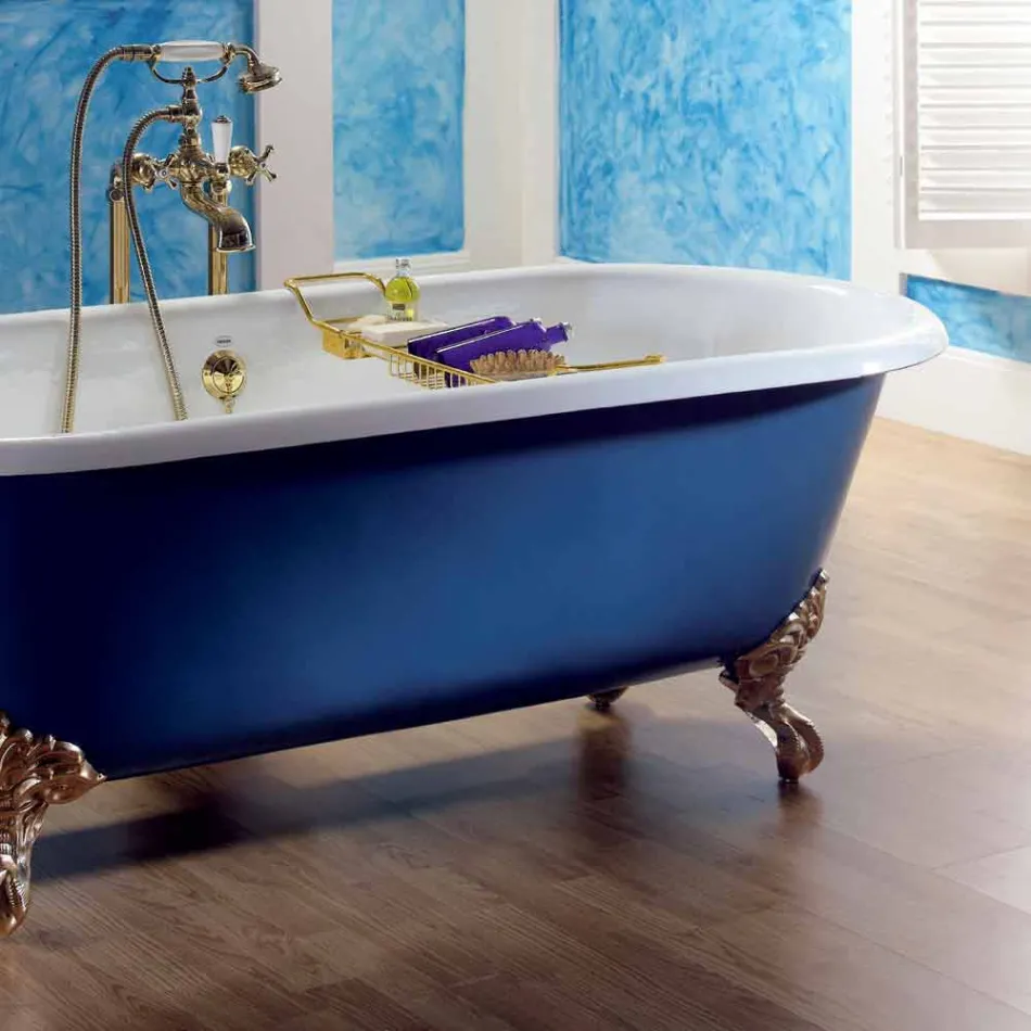 Vasca da bagno freestanding in ghisa verniciata con piedini Diane Viadurini