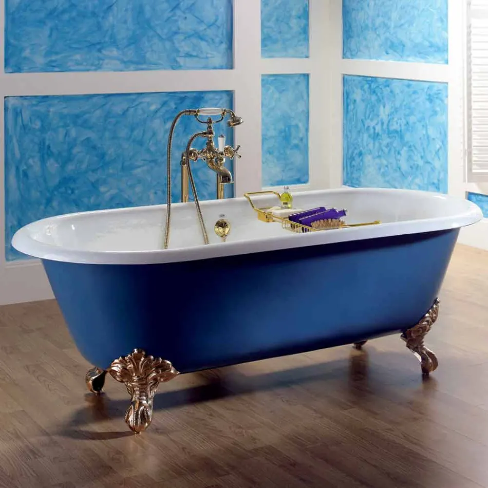 Vasca da bagno freestanding in ghisa verniciata con piedini Diane Viadurini