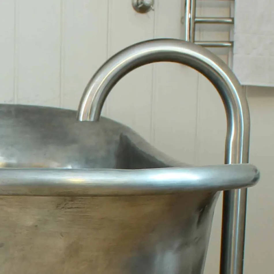 Vasca da bagno freestanding in rame con finitura in nickel Julia Viadurini