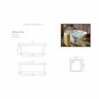 Vasca da bagno freestanding in rame rivestita in ferro bianco Annie Viadurini