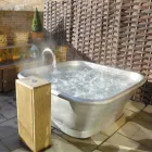 Vasca da bagno freestanding in rame rivestita in ferro bianco Annie Viadurini