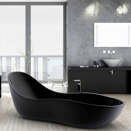 Vasca da bagno freestanding laccata, design moderno, Wave  Viadurini