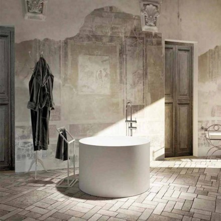 Vasca da bagno freestanding rotonda di design fatta in Italia Cremona Viadurini