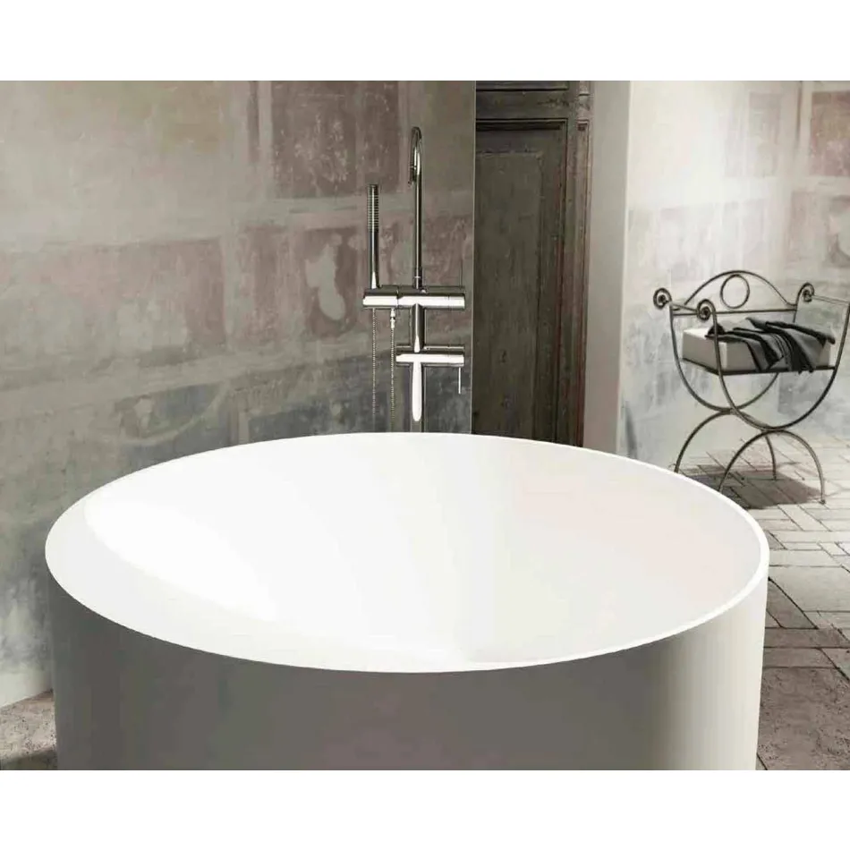 Vasca da bagno freestanding rotonda di design fatta in Italia Cremona Viadurini