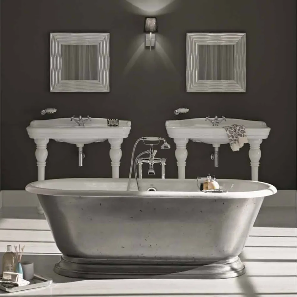 Vasca da bagno in ghisa di design con finitura lucida Pierce Viadurini