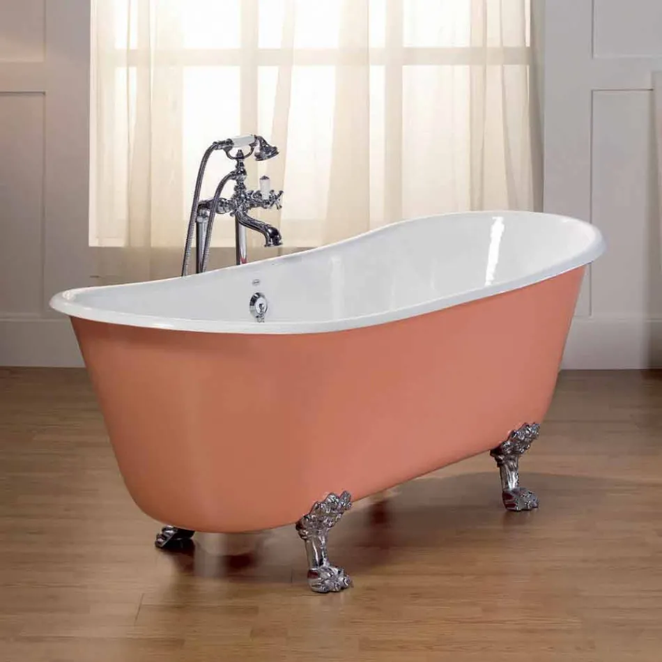 Vasca da bagno in ghisa verniciata con piedini Melissa Viadurini