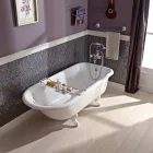 Vasca Freestanding Design Vintage in Ghisa Bianca, Made in Italy – Marwa Viadurini