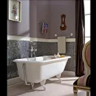 Vasca Freestanding Design Vintage in Ghisa Bianca, Made in Italy – Marwa Viadurini