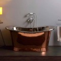 Vasca freestanding di design vintage finitura nickel e rame Angelica