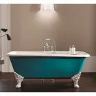 Vasca freestanding di design in ghisa con piedini decorati Wanda Viadurini
