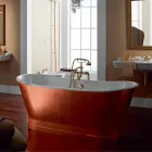 Vasca freestanding in ghisa con copertura esterna in foglia rame Bass Viadurini