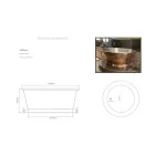 Vasca freestanding vintage in rame, placcata in ferro bianco Vanessa Viadurini