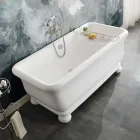 Vasca in Solid Surface Rettangolare Morbida sugli Angoli Made in Italy - Fulvio Viadurini