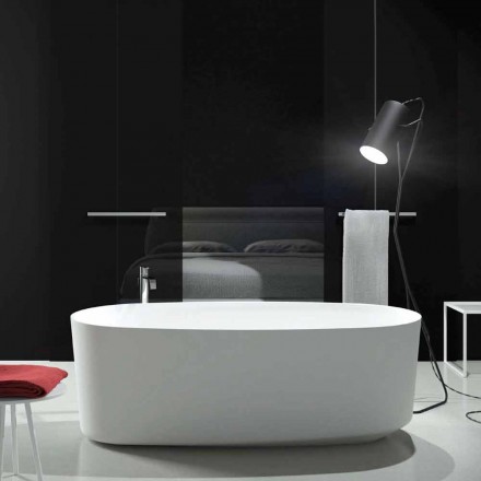 Vasca monoblocco freestanding di design prodotta in Italia, Dongo Viadurini