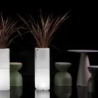 Vaso a Colonna Luminoso da Esterni in Polietilene Made in Italy - Lambo Viadurini