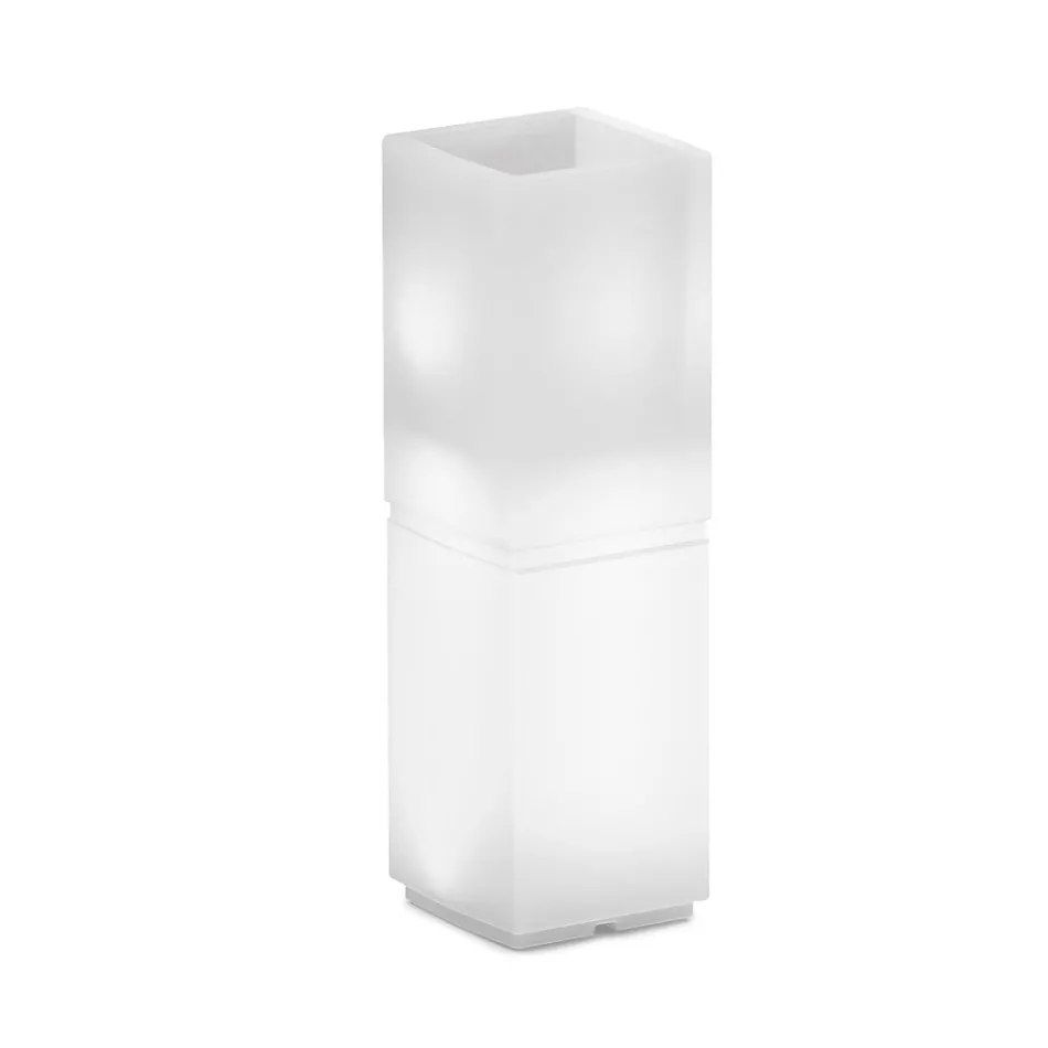 Vaso a Colonna Luminoso da Esterni in Polietilene Made in Italy - Lambo Viadurini
