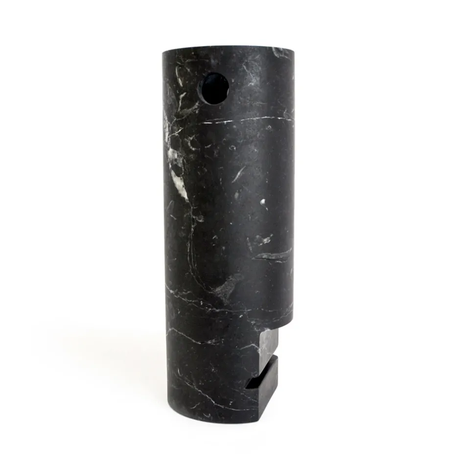 Vaso a Forma di Viso in Marmo Satinato Made in Italy - Asahi Viadurini