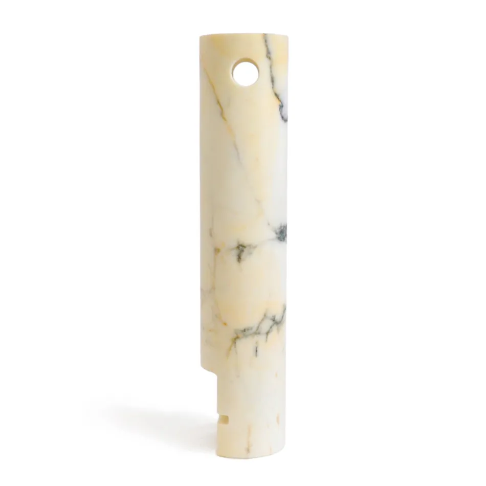 Vaso a Forma di Viso in Marmo Satinato Made in Italy - Asahi Viadurini