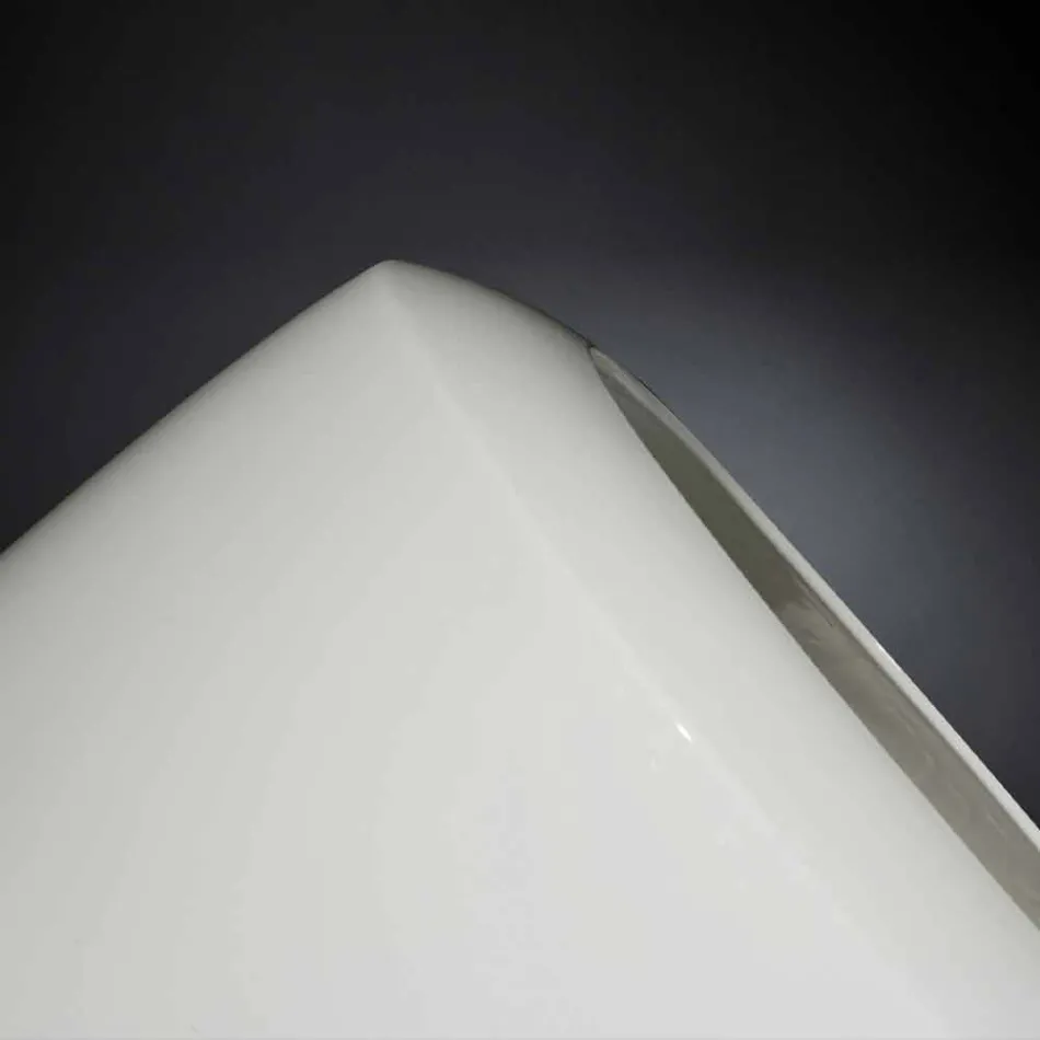 Vaso Alto Artigianale in Ceramica Bianca Opaca Realizzato in Italia - Capuano Viadurini
