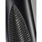 Vaso Alto da Interno in Ceramica Nera Opaca e Acciaio Made in Italy - Jesolo Viadurini