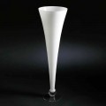 Vaso Alto da Interno in Vetro Bianco e Trasparente Made in Italy - Clodino