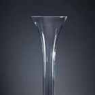 Vaso Alto da Interno in Vetro Trasparente e Bianco Made in Italy - Ludovico Viadurini
