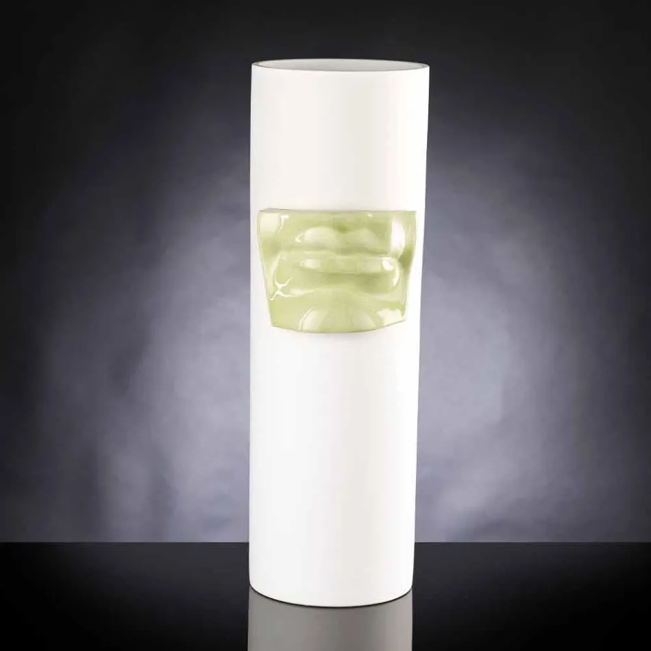 Vaso Alto Decorativo in Ceramica Colorata Lavorata a Mano in Italia - Monte Viadurini