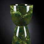 Vaso Alto in Polietilene Finitura Marmo o Radica Realizzato in Italia - Renata Viadurini
