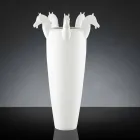 Vaso Alto per Interni in Ceramica Bianca o Oro Lucido Made in Italy - Jacky Viadurini