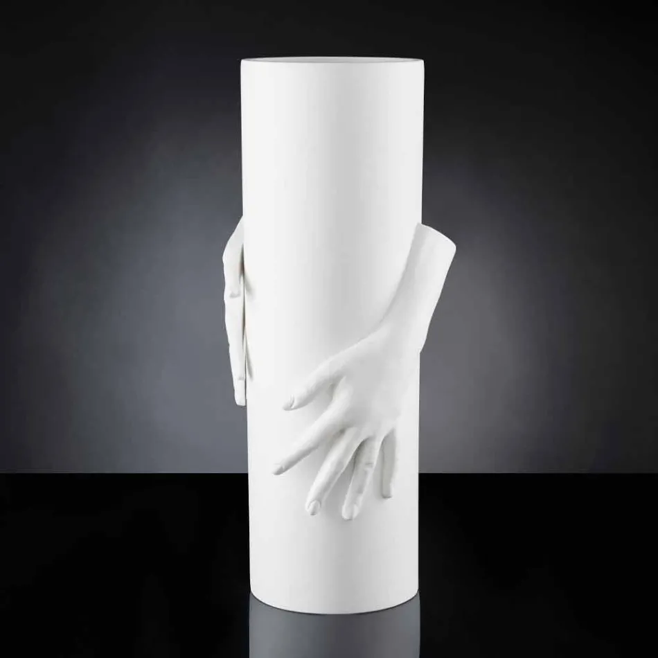 Vaso Alto per Interni in Ceramica Lavorata Artigianalmente in Italia - Monte Viadurini