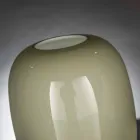 Vaso Artigianale in Vetro Lucido Bianco o Grigio Realizzato in Italia - Malindi Viadurini