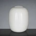 Vaso Artigianale in Vetro Lucido Bianco o Grigio Realizzato in Italia - Malindi Viadurini