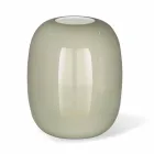 Vaso Artigianale in Vetro Lucido Bianco o Grigio Realizzato in Italia - Malindi Viadurini