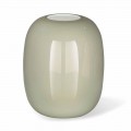 Vaso Artigianale in Vetro Lucido Bianco o Grigio Realizzato in Italia - Malindi