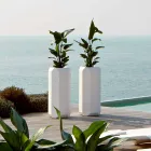 Vaso Bianco da Interno o Esterno in Plastica di 3 Misure - Gem by Myyour Viadurini