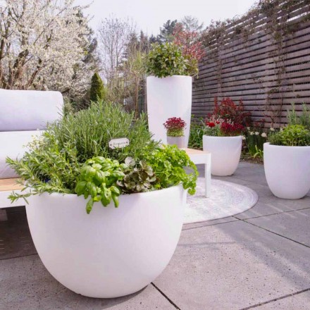 Vaso con Illuminazione Led o Solare Design Moderno di Varie Misure - Svasostar Viadurini
